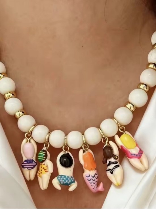 Anthropologie Jewelry - Beach Babes Charm Summer Necklace